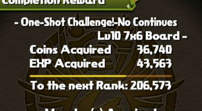 One Shot Challenge Level 9 & 10 Cleared