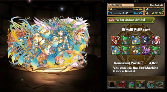 [Video] 457 Rolls of the GungHo +9 Pal Egg Machine